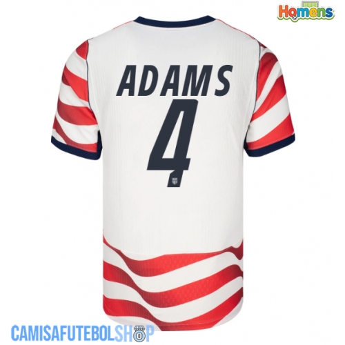 Camisa de time de futebol Estados Unidos Tyler Adams #4 Replicas 1º Equipamento Mundo 2026 Manga Curta